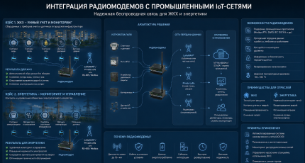 Интеграция радиомодемов с промышленными IoT-сетями: кейсы для ЖКХ и энергетики
